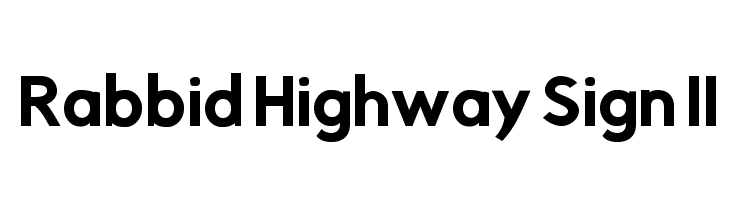 Rabbid Highway Sign II फ़ॉन्ट