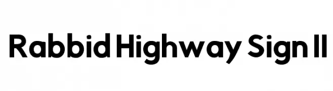 Rabbid Highway Sign II  baixar fontes gratis