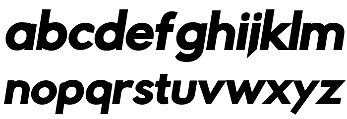 Rabbid Highway Sign IV Black Oblique Font LOWERCASE