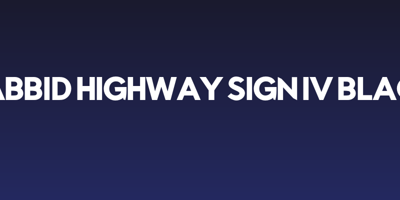 Rabbid Highway Sign IV Black Social Header