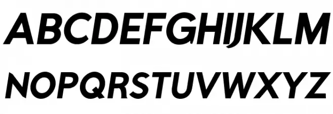 Rabbid Highway Sign IV Bold Oblique फ़ॉन्ट अपरकेस