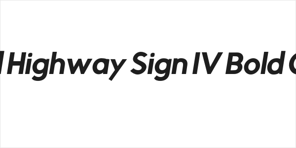 Rabbid Highway Sign IV Bold Oblique Logo