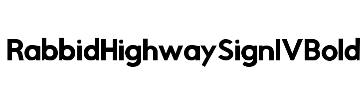Rabbid Highway Sign IV Bold फ़ॉन्ट