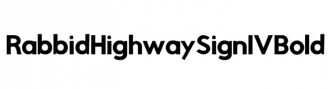 Rabbid Highway Sign IV Bold  baixar fontes gratis
