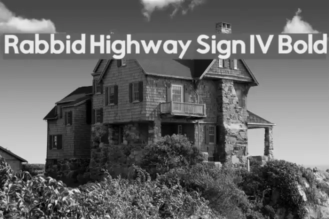 Rabbid Highway Sign IV Bold Fonte examples