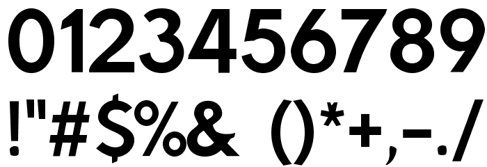 Rabbid Highway Sign IV フォント その他の文字