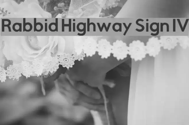 Rabbid Highway Sign IV フォント examples