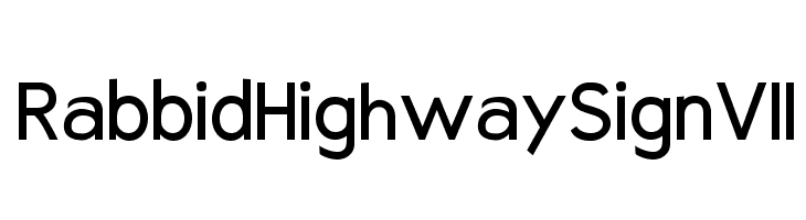Rabbid Highway Sign VII Font
