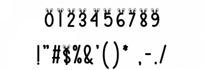 Rabbit Ears Font OTHER CHARS