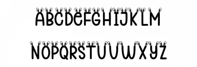 Rabbit Ears Шрифта ВЕРХНИЙ
