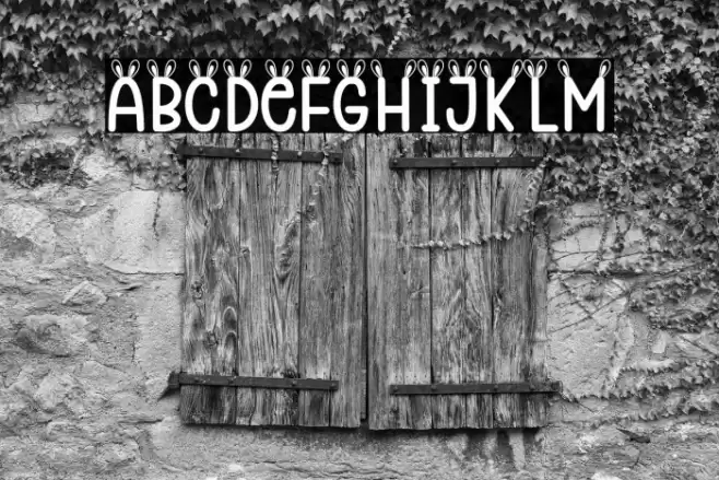 Rabbit Ears Font examples