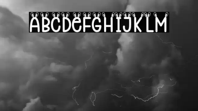 Rabbit Ears Font examples