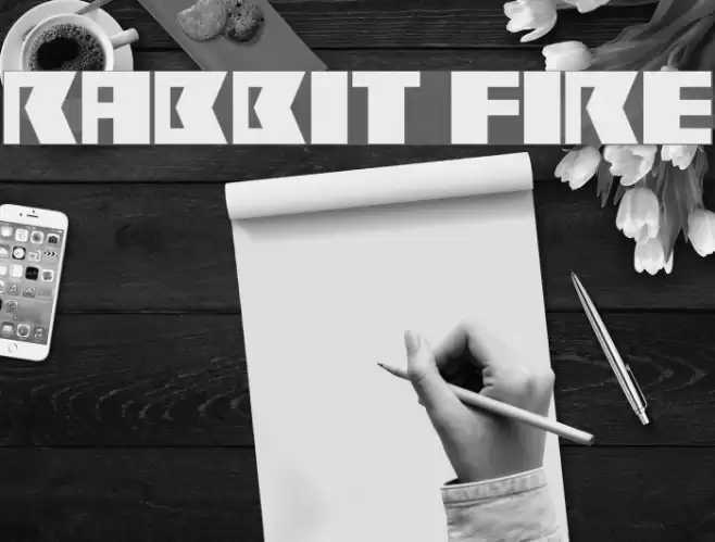 Rabbit Fire Fonte examples