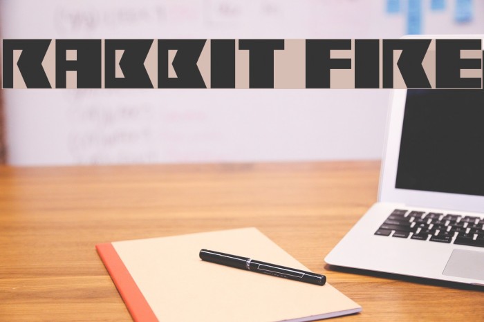 Rabbit Fire Font examples