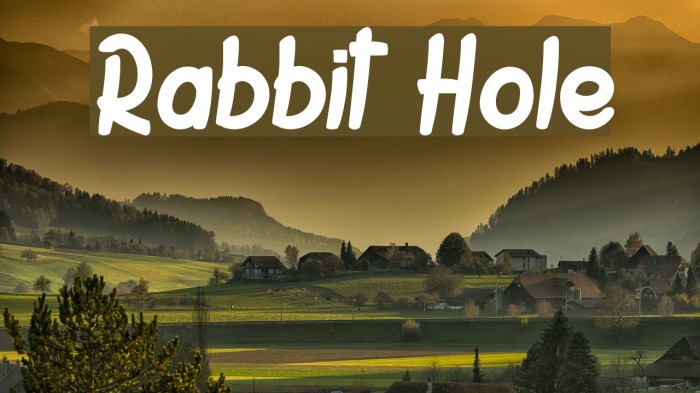 Rabbit Hole Font examples