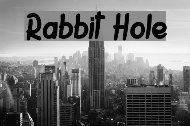 Rabbit Hole Font examples