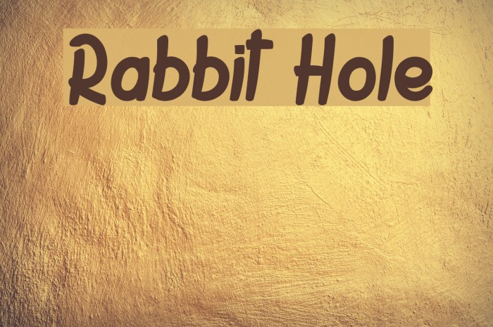 Rabbit Hole Font examples