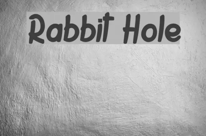 Rabbit Hole Font examples