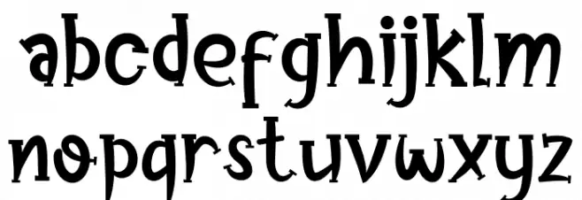 Rabbit Home Schriftart Kleinbuchstaben