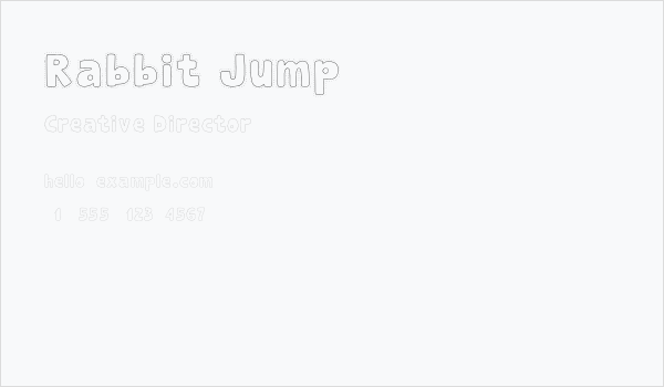 Rabbit Jump Business Card