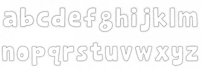 Rabbit Jump Schriftart Kleinbuchstaben