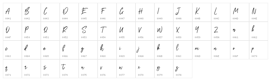 Rabbit Oaks Free Character Map
