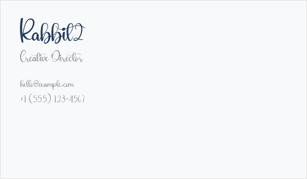 Rabbit2 Business Card