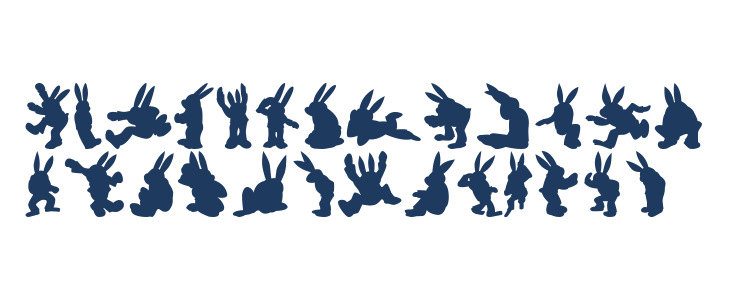Rabbit35Silhouette Uppercase
