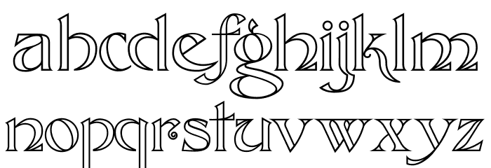 RabbitMoon Open Font LOWERCASE