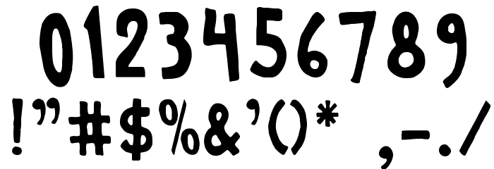 RabbitOnTheMoon Font Alte caractere