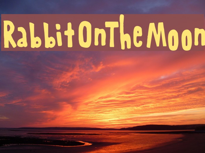 RabbitOnTheMoon Font examples