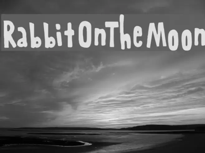 RabbitOnTheMoon Font examples