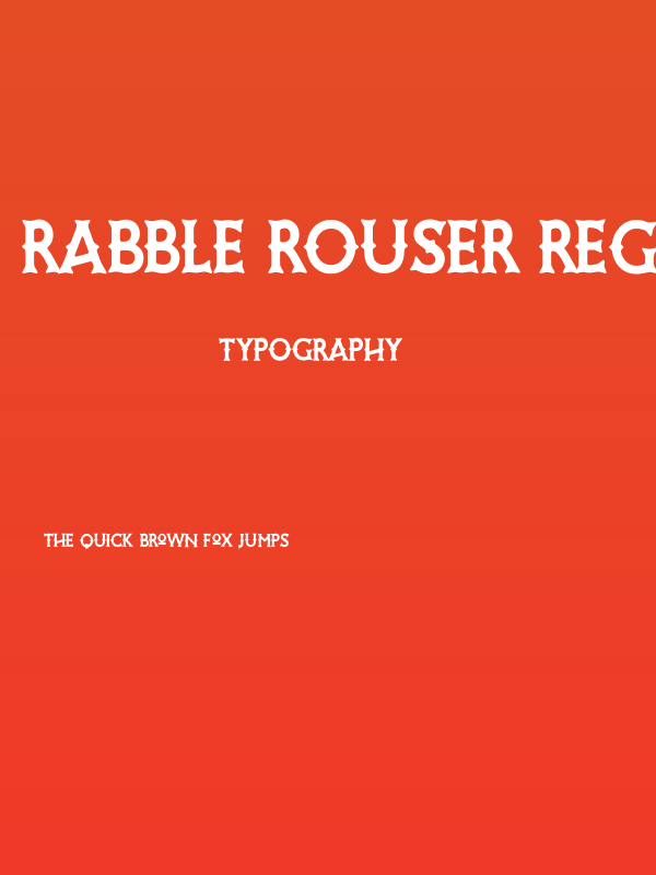 Rabble Rouser Regular Poster
