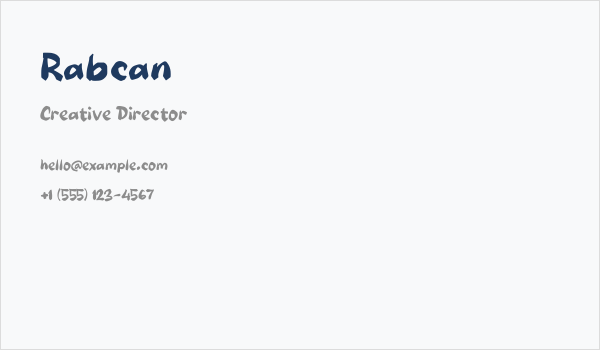 Rabcan Business Card