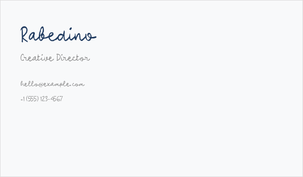 Rabedino Business Card