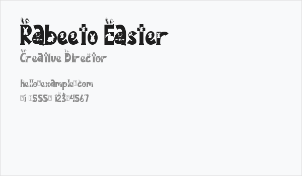 Rabeeto Easter Business Card