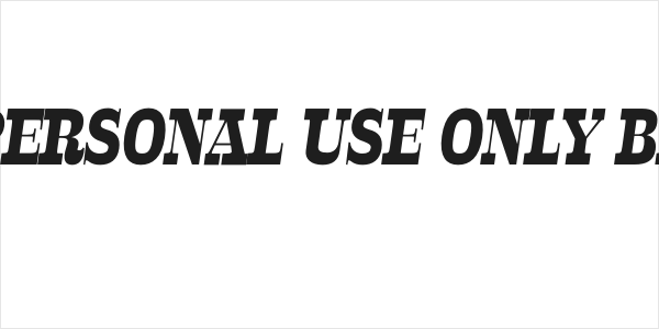 Rabento PERSONAL USE ONLY Black Italic Logo