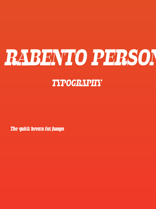 Rabento PERSONAL USE ONLY Black Italic Poster