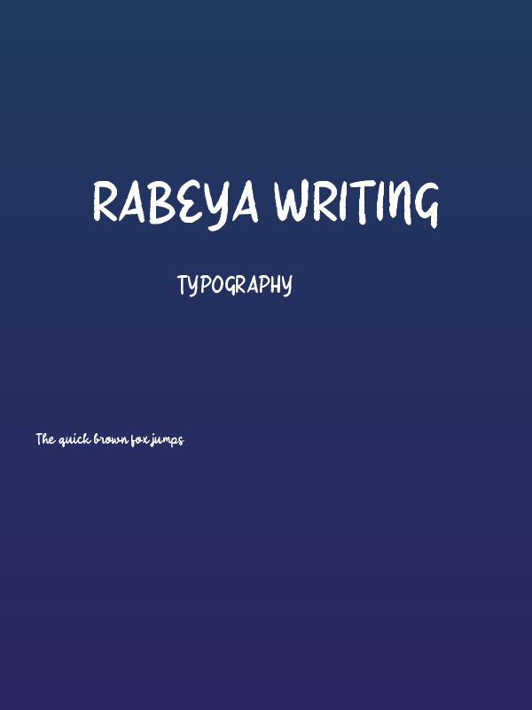 Rabeya Writing Poster