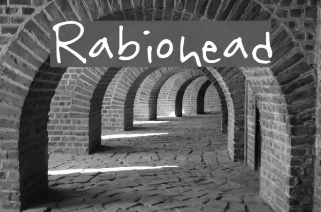 Rabiohead Font examples