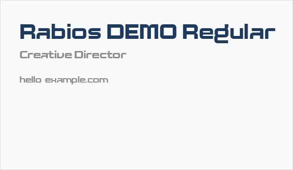 Rabios DEMO Regular Business Card