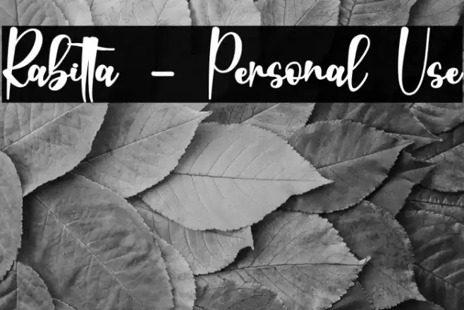 Rabitta - Personal Use Font examples