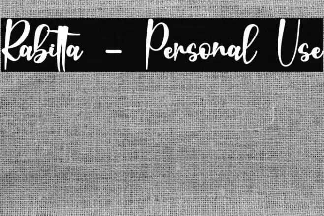 Rabitta - Personal Use Font examples