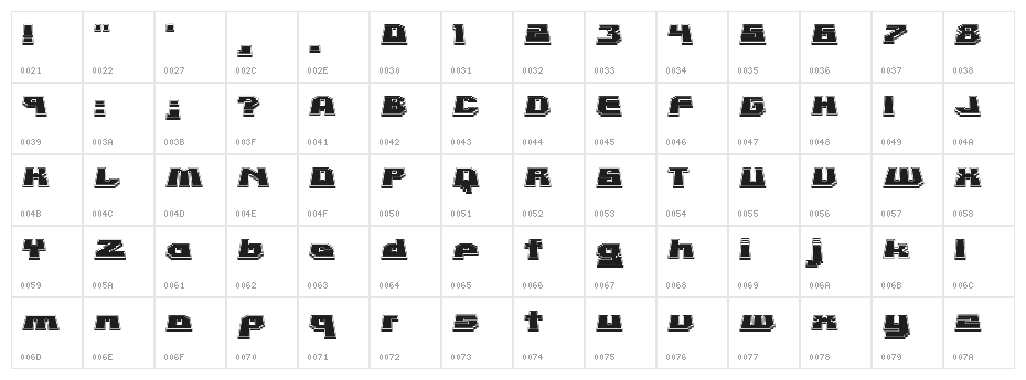Rabotnik Regular Character Map