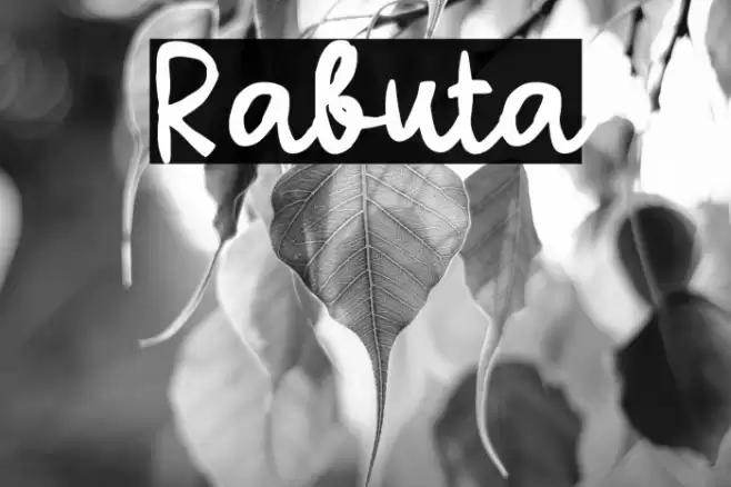Rabuta Шрифта examples