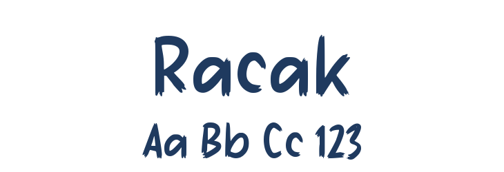 Racak Font Preview