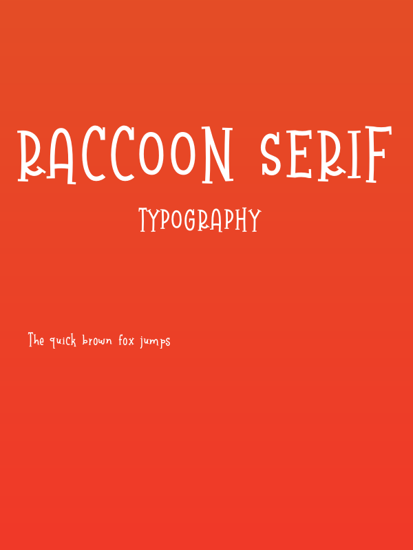 Raccoon Serif Demo Poster