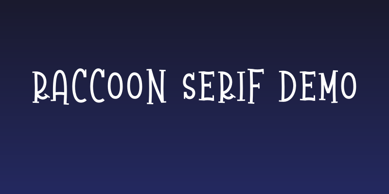 Raccoon Serif Demo Social Header