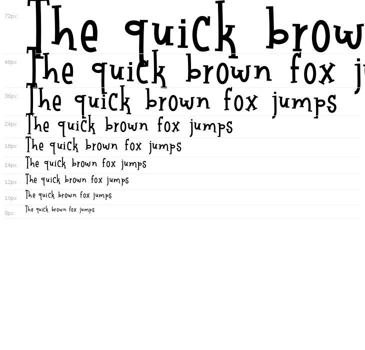 Raccoon Serif Demo Waterfall
