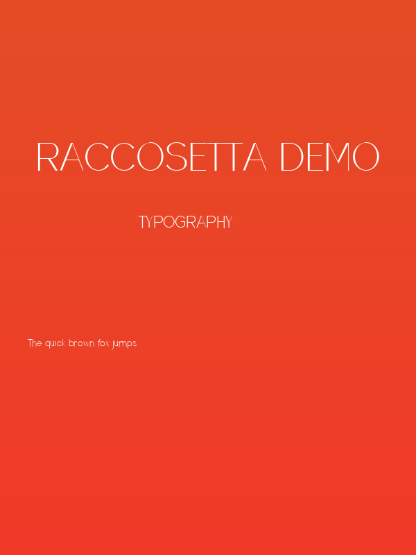 Raccosetta Demo Poster